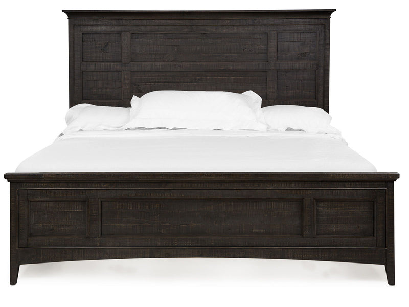 Westley Falls - Complete King Panel Bed With Storage Rails - Graphite