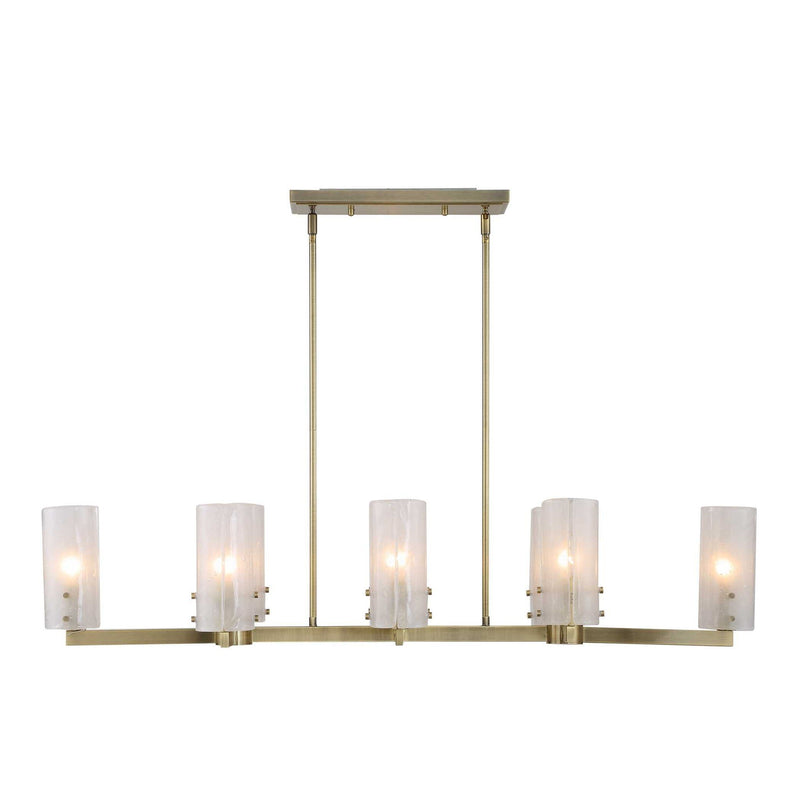 Mistie - 8 Light Linear Chandelier - Bronze