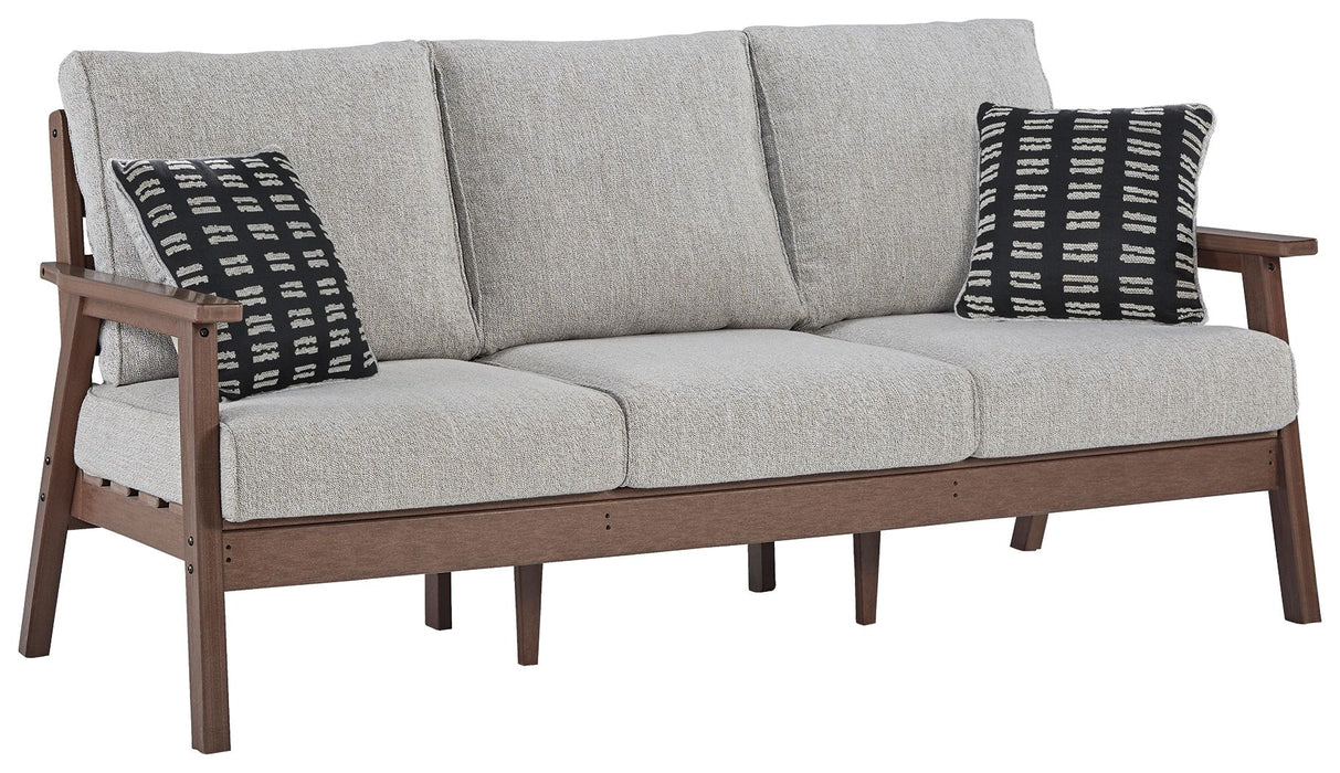 Emmeline - Sofa with Cushion - Brown / Beige