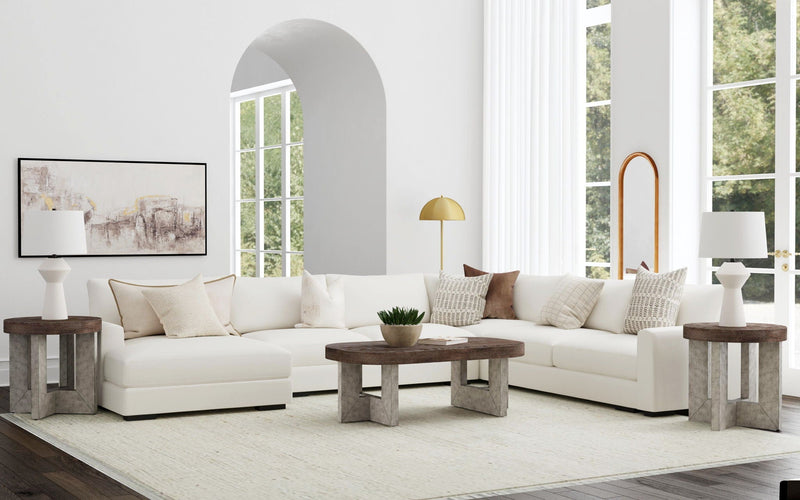 Loraine - Floor Lamp - White / Brass