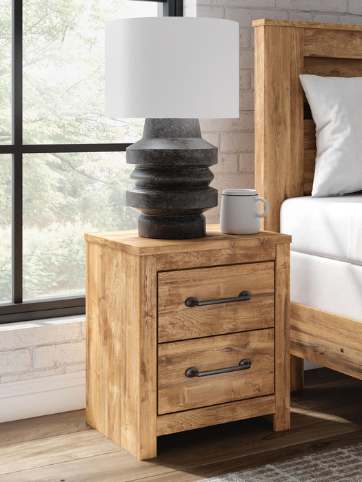 Maystonna - Two Drawer Night Stand - Brown