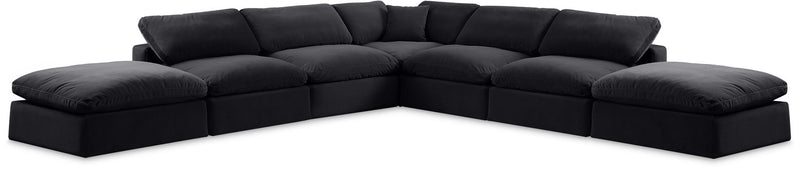 Comfy - 7 Piece Velvet Modular Corner Sectional
