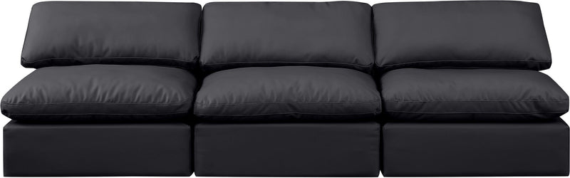 Indulge - Faux Leather 3 Seat Modular Armless Sofa