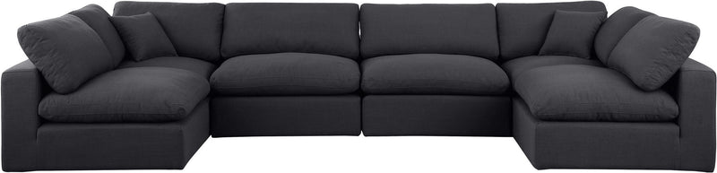 Comfy - 6 Piece Linen Modular Armless Sectional