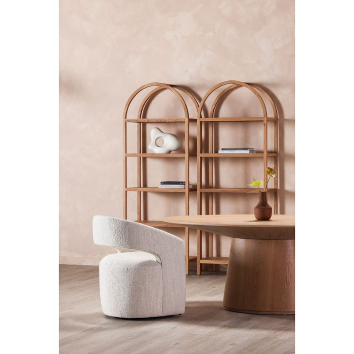 Barrow - Rolling Dining Room Chair - White Mist