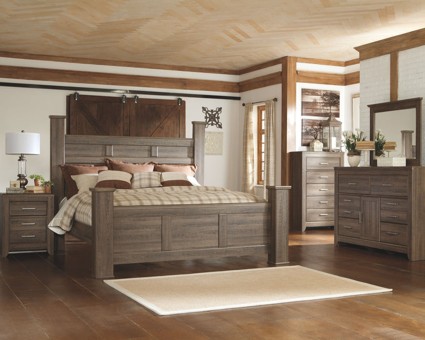 Juararo Dark Brown Poster Bed