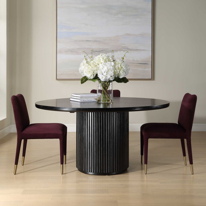 Hersch - Round Dining Table - Black