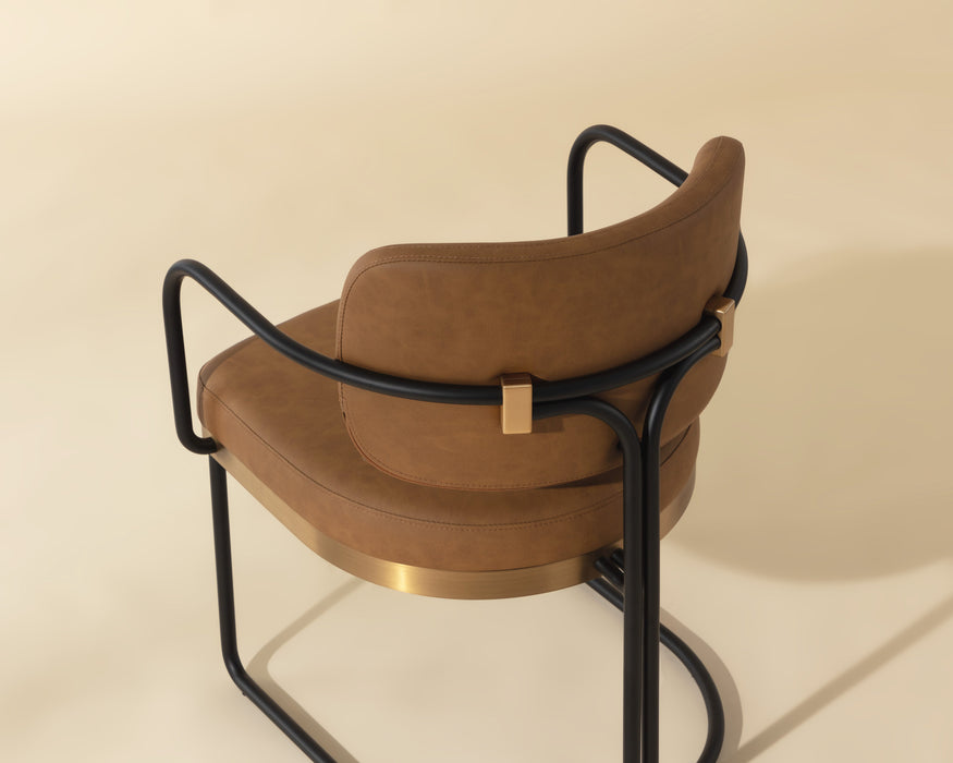 Jalen Dining Armchair - Milliken Cognac