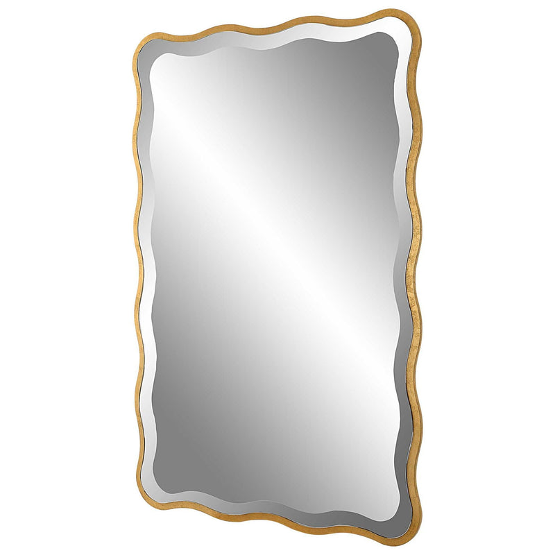 Aneta - Scalloped Mirror - Gold