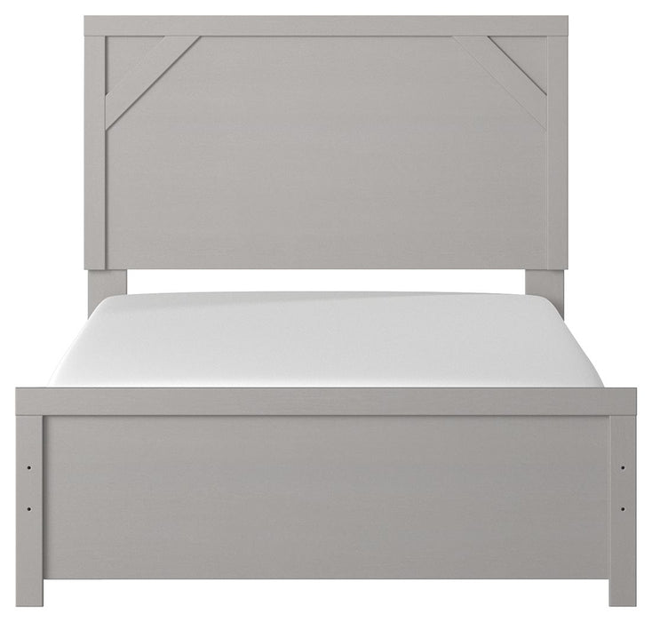 Cottenburg Light Gray / White Panel Bed - Full