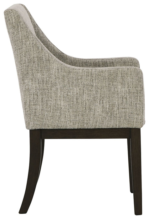 Burkhaus Dark Brown Dining Uph Arm Chair (Set of 2)