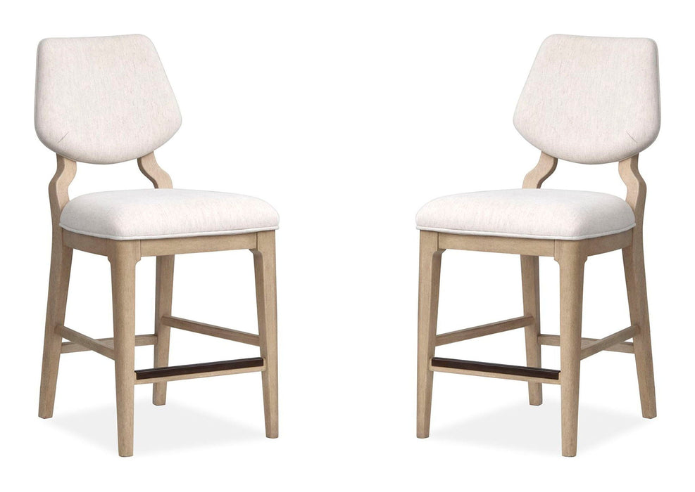 Sunset Cove - Counter Chair With Upholstered Seat and Back (Set of 2) - Sanibel Brown