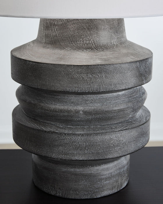 Wahida - Poly Table Lamp - Distressed Black