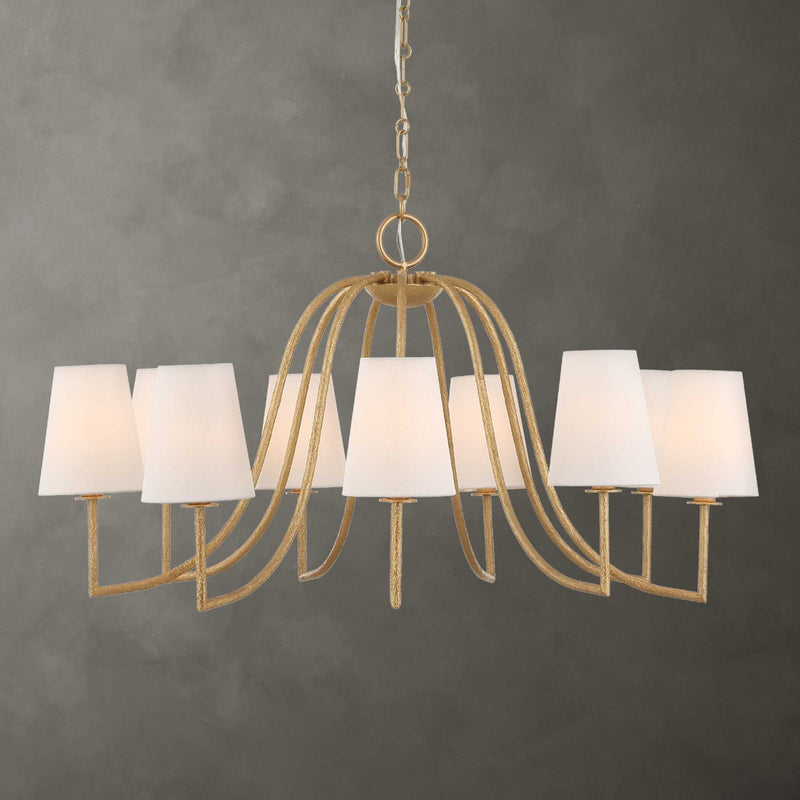 Seville - 9 Light Chandelier - Gold