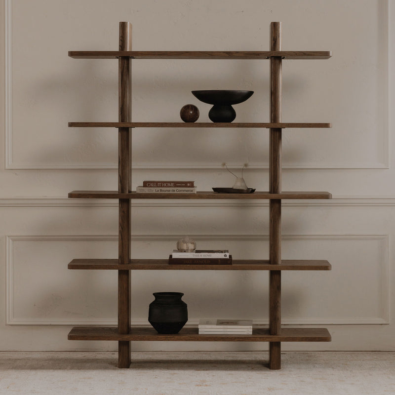 Casey - Large Standard Bookcase - Dark Brown
