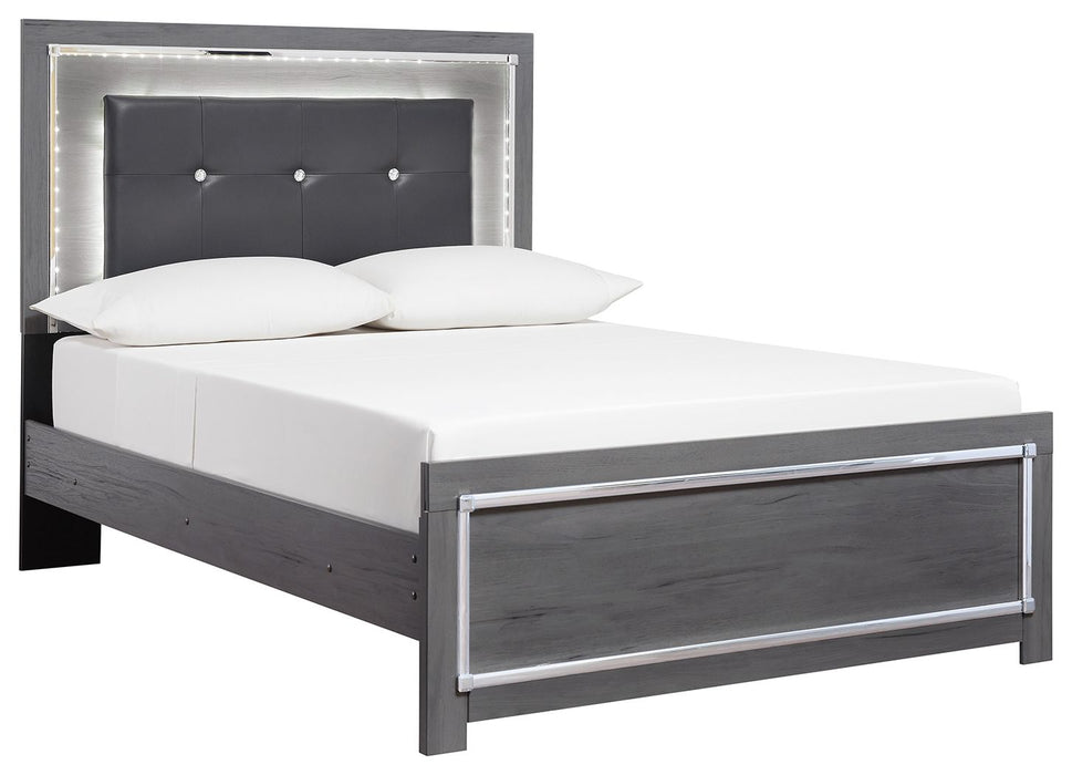 Lodanna Gray Panel Bed