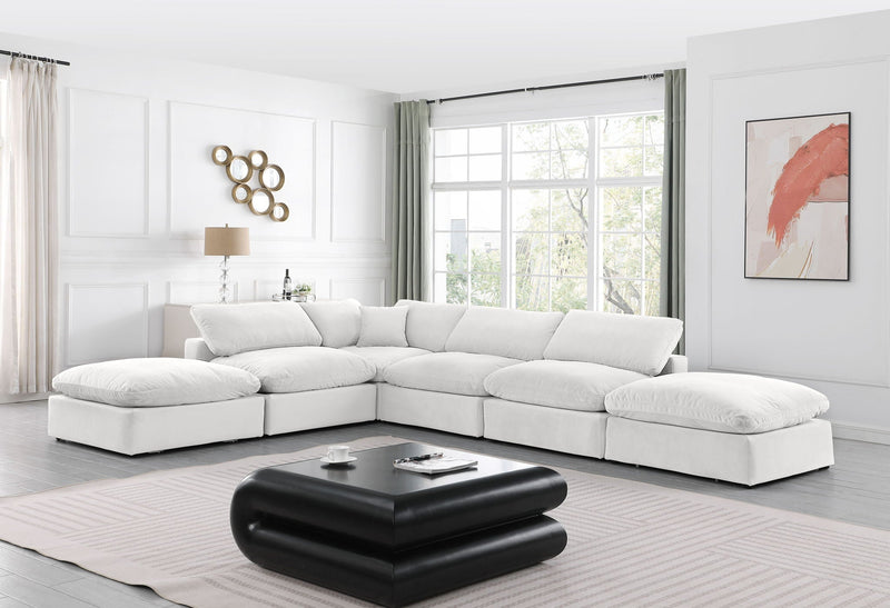 Comfy - 6 Piece Velvet Modular Sectional
