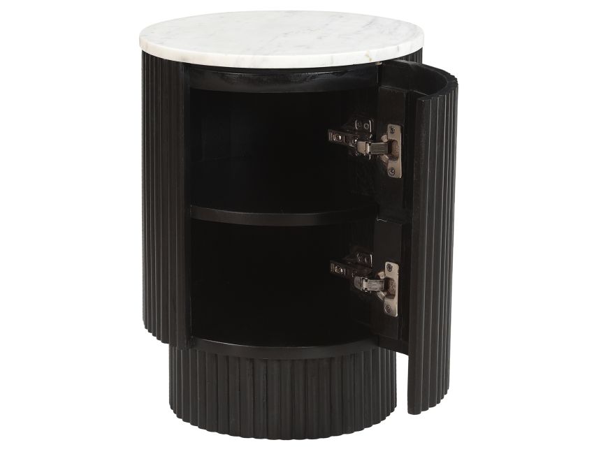 Reyna Round Accent Table with Storage Collection