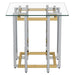 Florina Accent Table in Silver and Gold - Furniture Depot