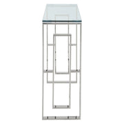 Eros Console Table in Silver - Furniture Depot