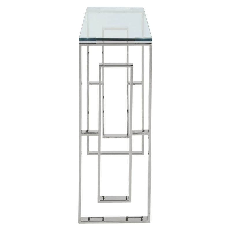 Eros Console Table in Silver - Furniture Depot