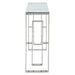 Eros Console Table in Silver - Furniture Depot