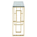 Eros Console Table in Gold - Furniture Depot