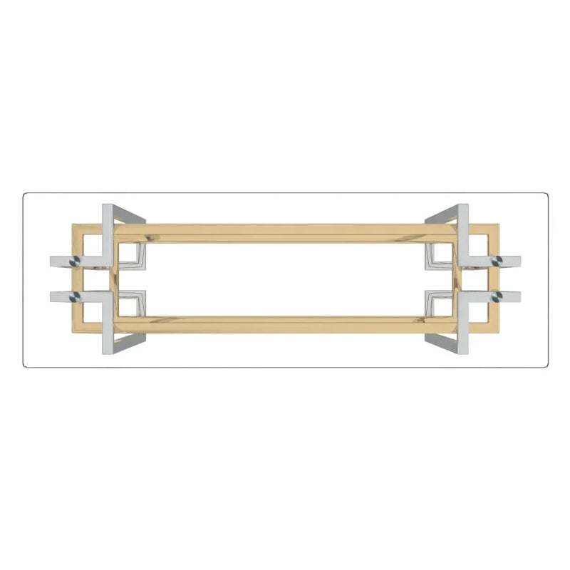 Florina Console Table in Silver and Gold - Furniture Depot