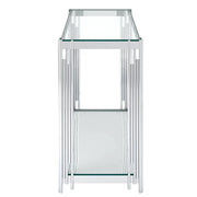 Estrel Console Table in Silver - Furniture Depot