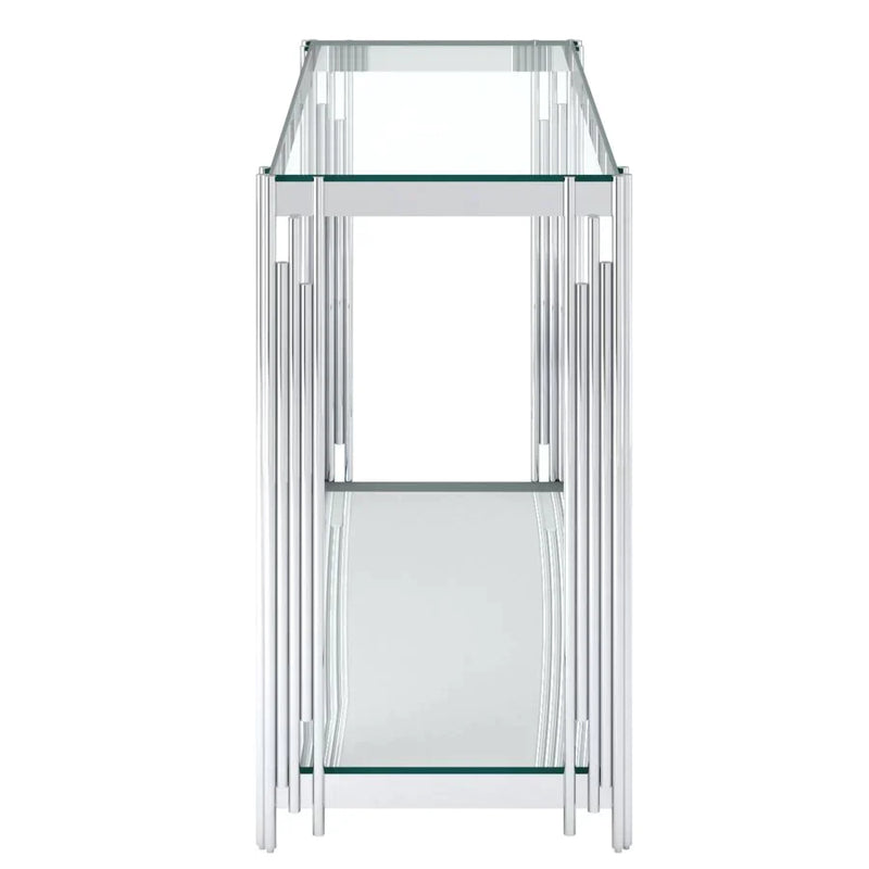 Estrel Console Table in Silver - Furniture Depot