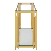 Estrel Console Table in Gold - Furniture Depot