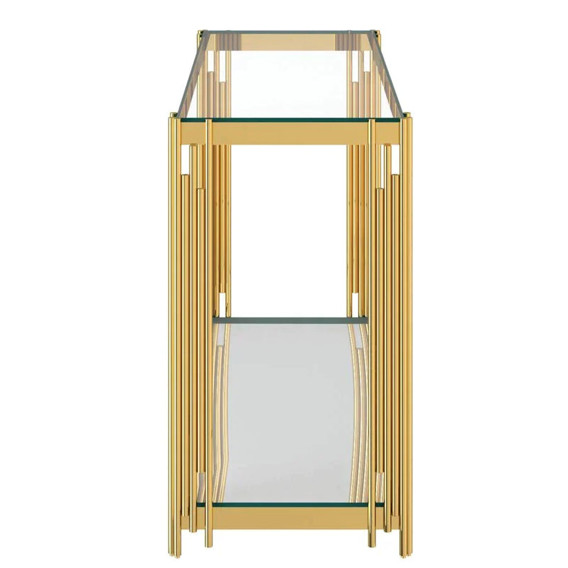 Estrel Console Table in Gold - Furniture Depot