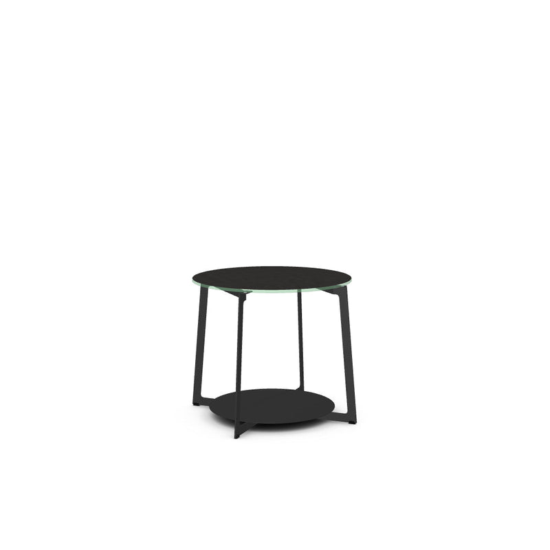 Malloy End Table w/ Starstone Glass Tabletop
