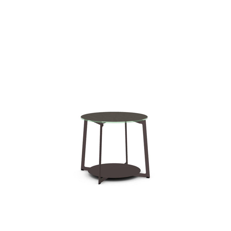 Malloy End Table w/ Starstone Glass Tabletop