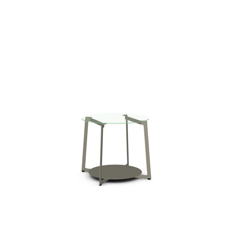Malloy End Table w/ Glass Tabletop