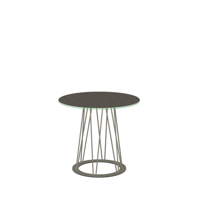 Calypso End Table w/ Starstone Glass Tabletop
