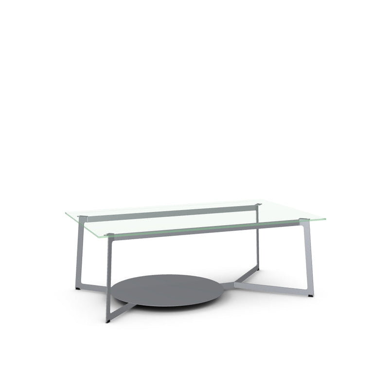 Malloy Coffee Table w/ Glass Tabletop