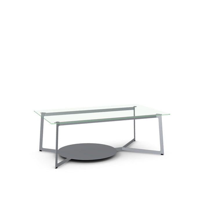 Malloy Coffee Table w/ Glass Tabletop
