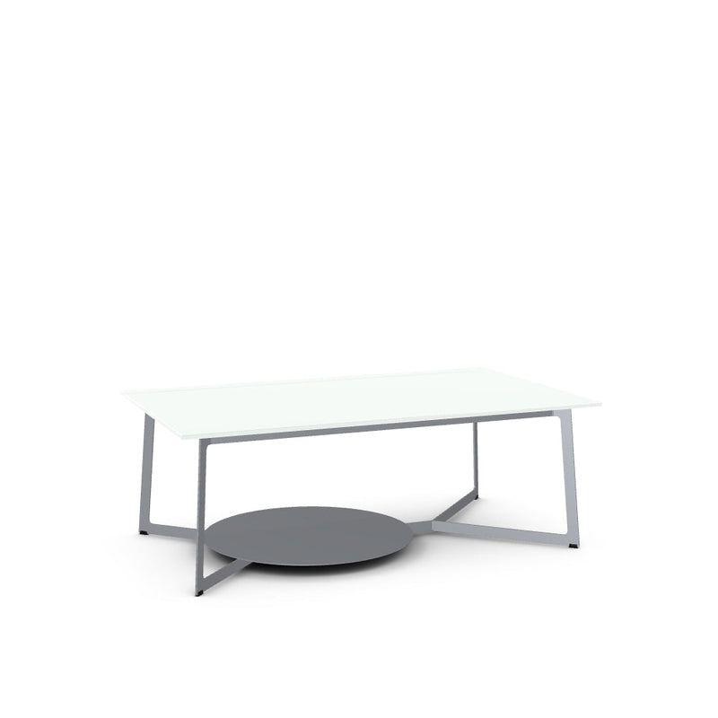 Malloy Coffee Table w/ Glass Tabletop