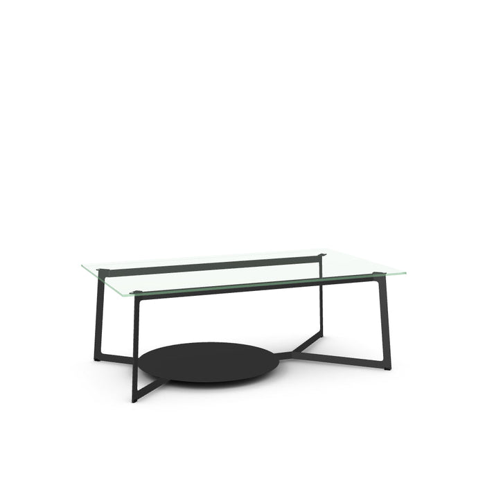 Malloy Coffee Table w/ Glass Tabletop