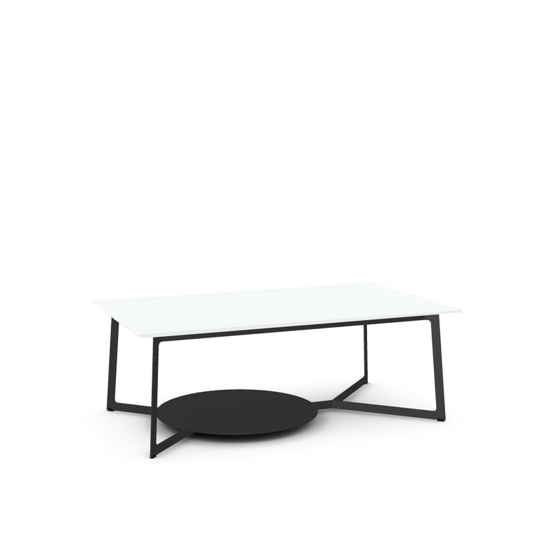 Malloy Coffee Table w/ Glass Tabletop