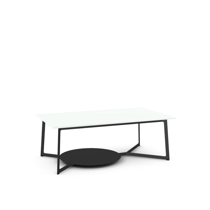 Malloy Coffee Table w/ Glass Tabletop