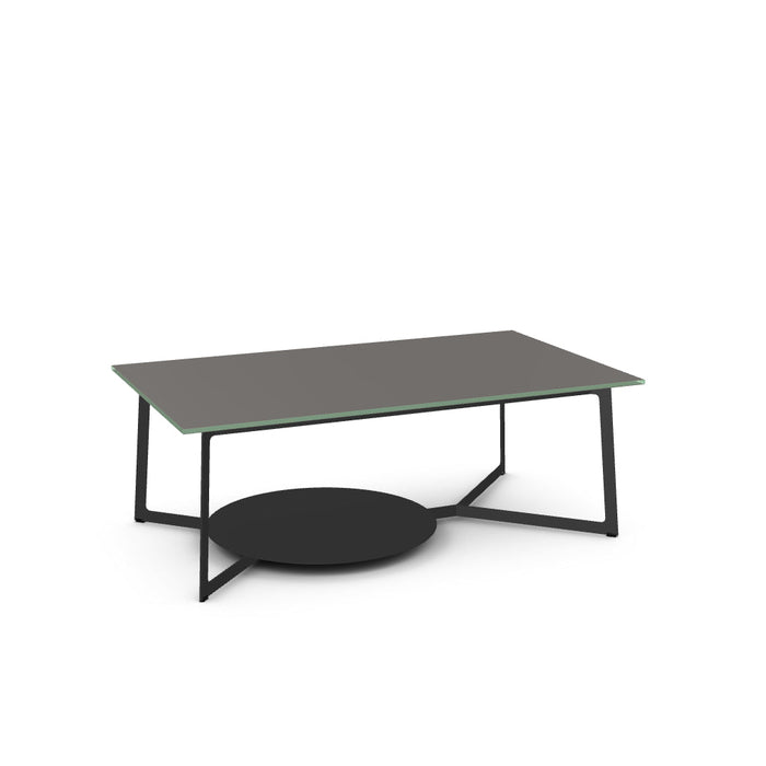 Malloy Coffee Table w/ Glass Tabletop