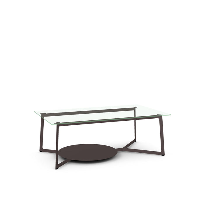 Malloy Coffee Table w/ Glass Tabletop