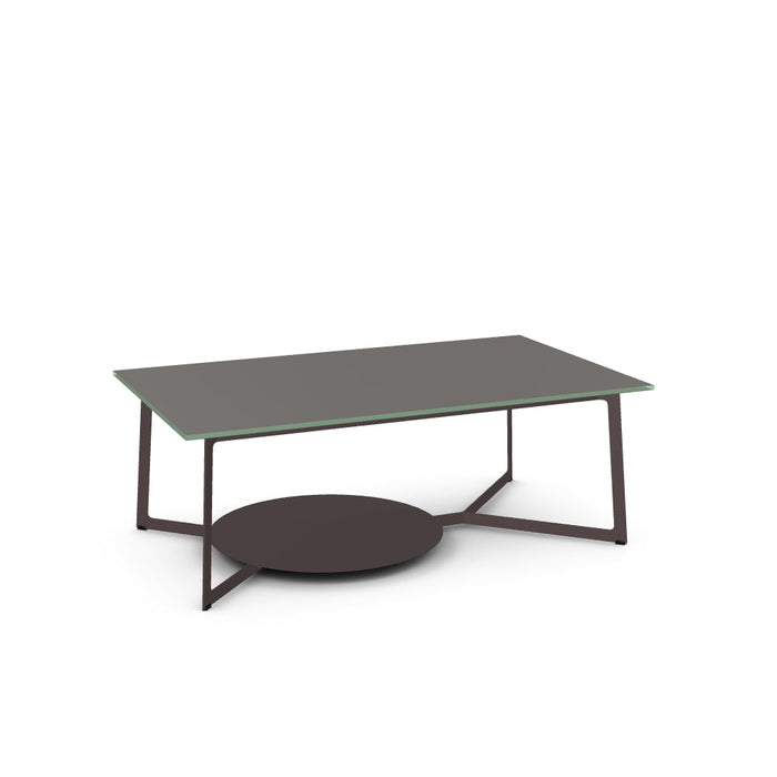 Malloy Coffee Table w/ Glass Tabletop