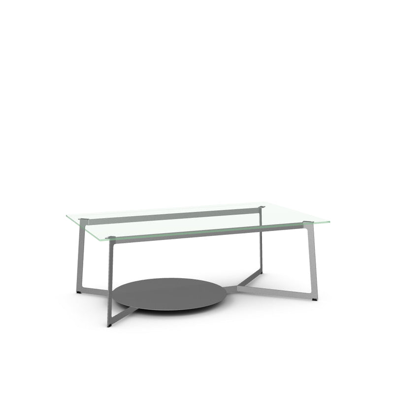 Malloy Coffee Table w/ Glass Tabletop