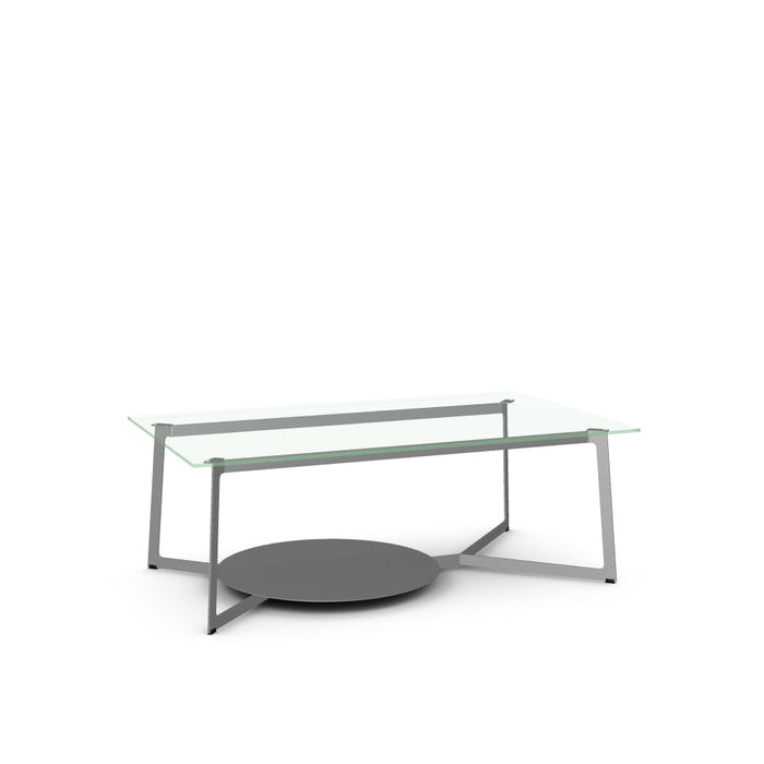 Malloy Coffee Table w/ Glass Tabletop