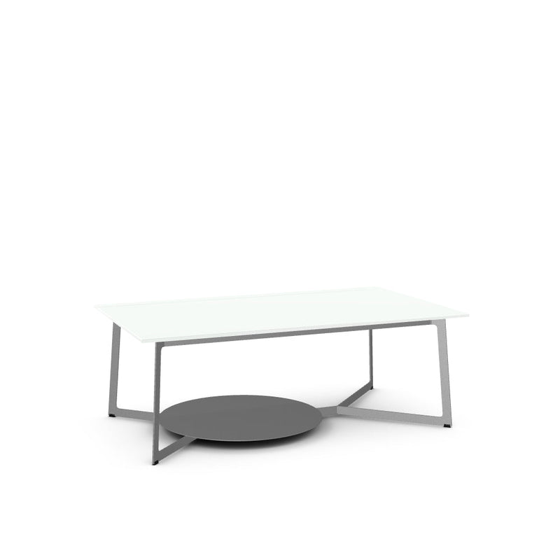 Malloy Coffee Table w/ Glass Tabletop