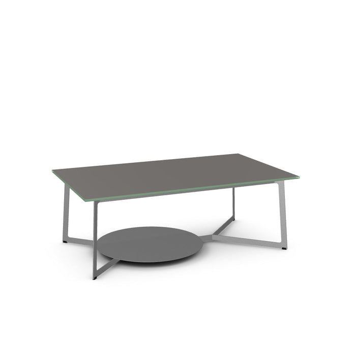 Malloy Coffee Table w/ Glass Tabletop