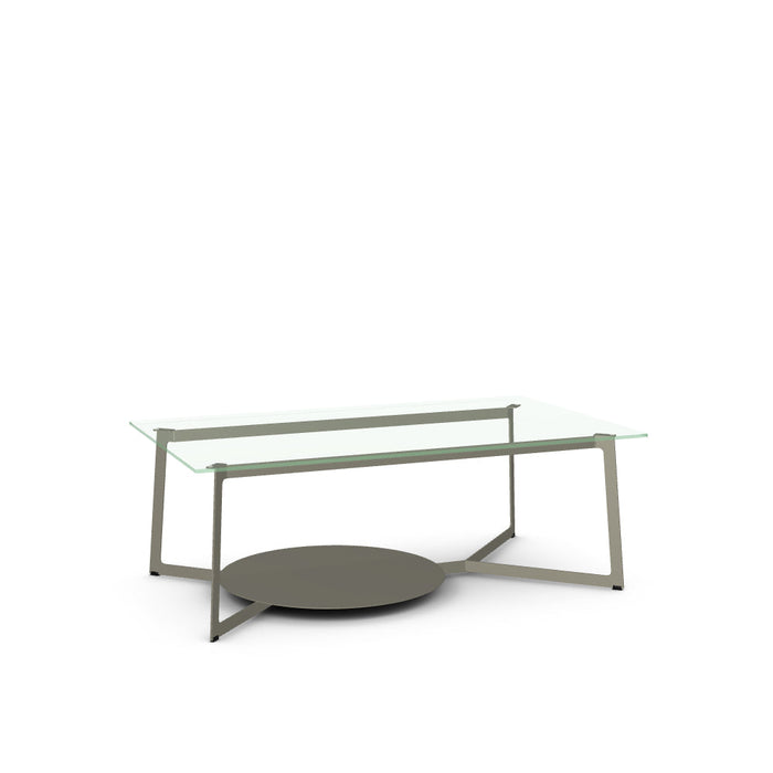Malloy Coffee Table w/ Glass Tabletop